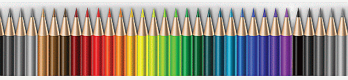 Colorful Pencils Bulletin Borders