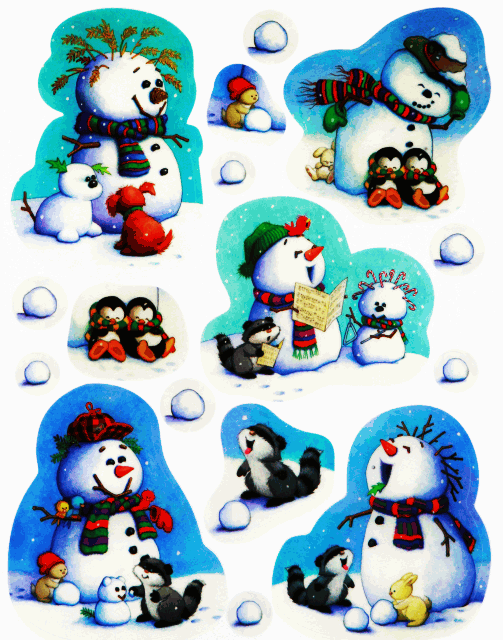 Sooo Cute Snowmen Vinyl Clings