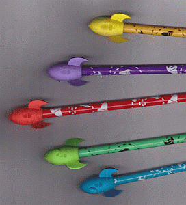 Colorful Rocket Ship Pencil Set