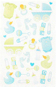 Baby Boy Stickers - Clear Sheet