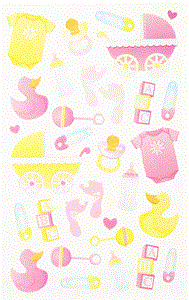 Baby Girl Stickers - Clear Sheet