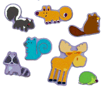 Moose & Friends Forest Stickers