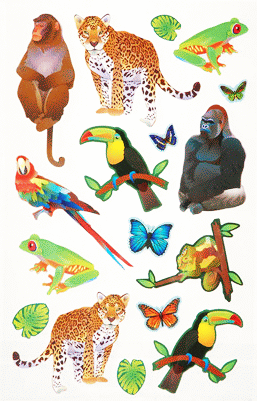 Junge Animals Stickers - Clear Sheet