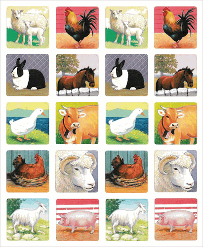 Popular Farm Animals Stickers