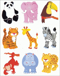 Big Jungle Animal Stickers