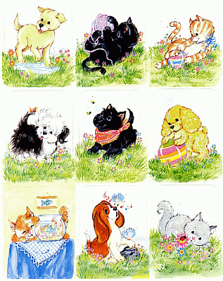 Cute Puppy & Kitten Stickers