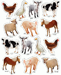 Farm Animal Photo Stickers