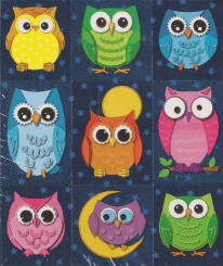 Night Sky Hoot Owl Stickers