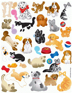 Sweet Puppy & Kitten Stickers - OUT OF STOCK