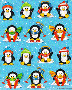 Snow Penguin Stickers