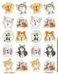 Wags and Whiskers Dog & Cat Stickers - OUT OF STOCK