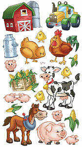 Funny Farm Anumal Stickers
