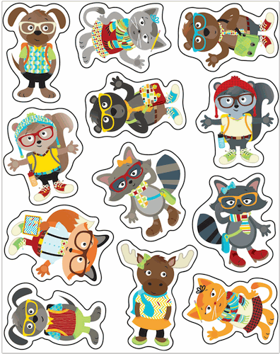 Hipster Character Stickers