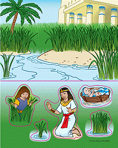 Baby Moses Bible Story Stickers - OUT OF STOCK