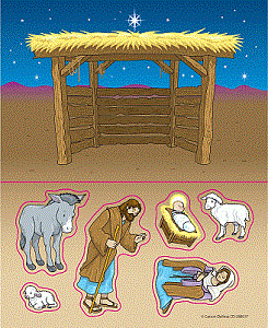 Jesus Nativity Scene Bible Story Stickers
