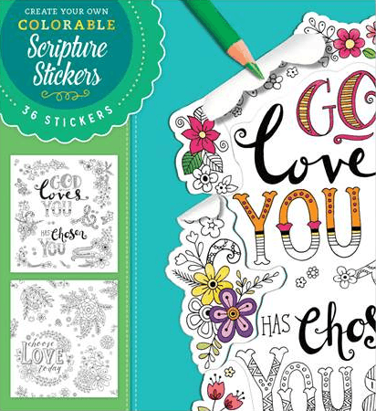 Color-Me 1 Thessalonians 1:4 Bible Verse Stickers
