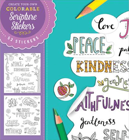 Color-Me Galations 5:22 Scripture Verse Stickers