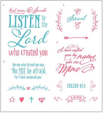 Isaiah 43 Listen to the Lord Stickers