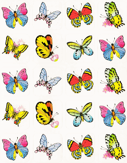 Watercolor Butterflies Stickers