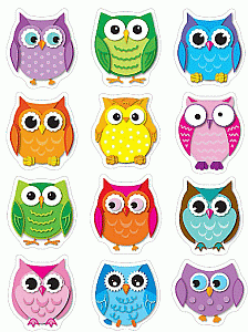 Bright & Colorful Wise Owl Stickers