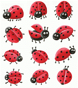 Red Lady Bug Stickers