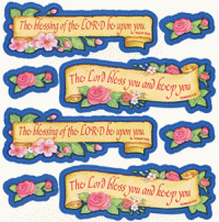 Bible Blessings Scroll Stickers