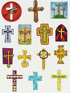 Assorted Cross Stickers