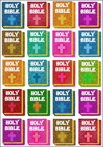 Holy Bible Cross Stickers
