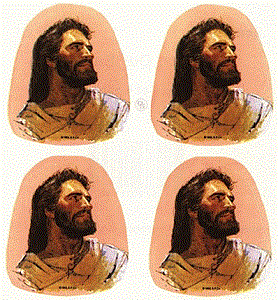 Faces of Jesus Stickers