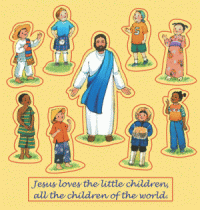 Jesus Loves the Little Children Stickers