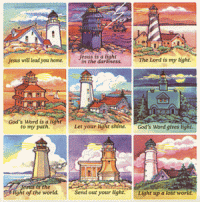 Lighthouse Bible Verse Stickers