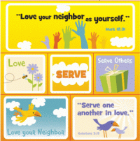 Serving Others Stickers