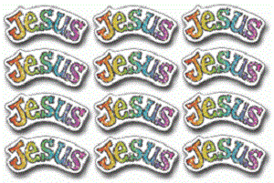 Shiny Jesus Foil Stickers