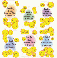 Smile God Loves You a Bunch Stickers