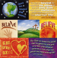 God so Loved Stickers - John 3:16