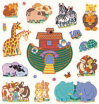 Noahs Ark & Animals Two by Two Stickers