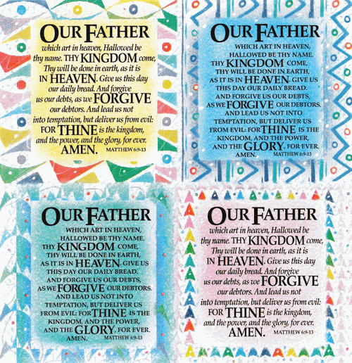 The Our Father Lords Prayer Stickers