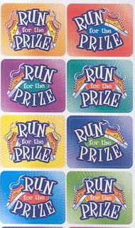 Run for the Prize Stickers