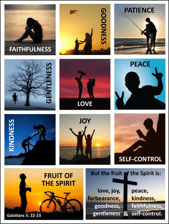 Children Fruit of the Spirit Stickers - OUT OF STOCK