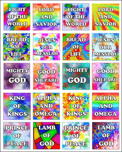 Names of God Stickers