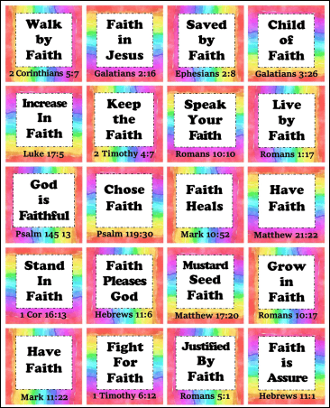 Rainbow Faith Verse Stickers