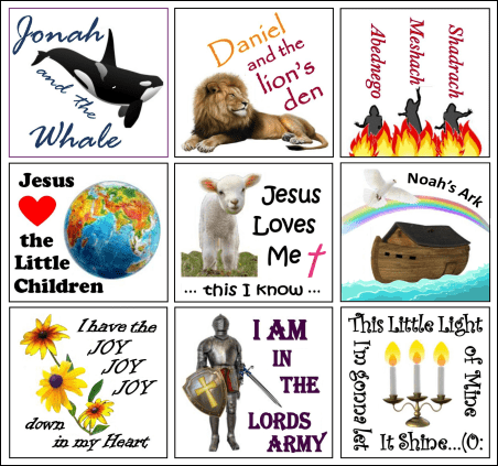 Christian Bible Story Stickers