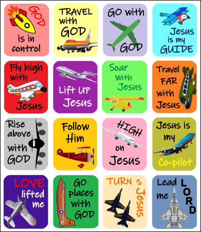 Christian Plane Stickers - OUT OF STOCK
