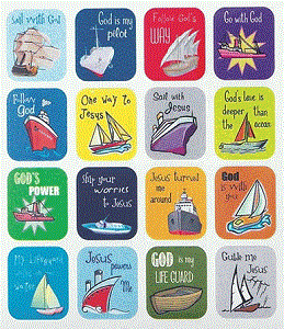 Christian Sail Boat Stickers - OUT OF STOCK