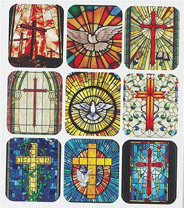 Christian Stained Glass Stickers