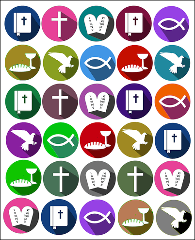 Christian Bible Symbols Stickers