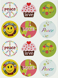 Peace Pray Love Stickers