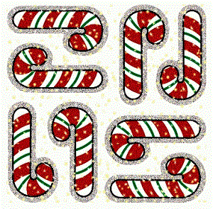 Christmas Stickers - Candy Canes