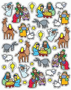 Christmas Stickers - Nativity Theme for Children