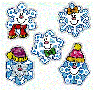 Christmas Stickers - Snowflake Faces